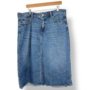 Old Navy High Rise Secret Smooth Pockets Denim Skirt with Front Slit‎ Sz. 18